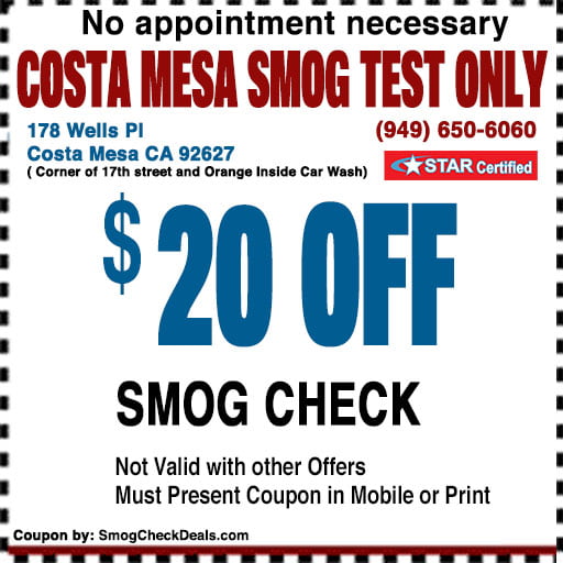 Smog Check Coupon